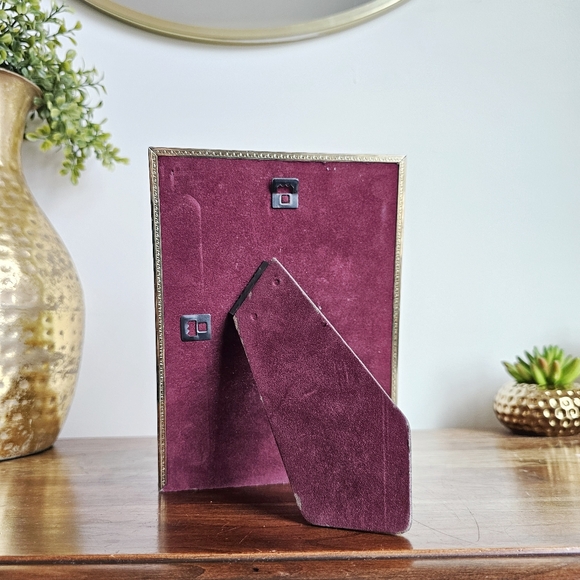 Vintage Gold And Brown Handmade Herbarium Dried Flower Art Box Metal Frame - Picture 13 of 14